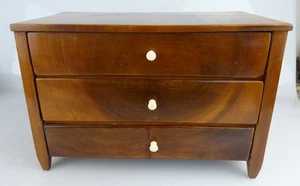 original antiguo modelo Biedermeier armario con 3 cajones miniatura so067 - Imagen 1 de 9