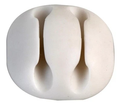 CLEVER LITTLE BOX - Pengikat Kabel Kembar Dengan Pelekat, Putih 5 Pek - Image 1 of 3