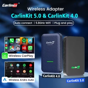 CarlinKit 5.0 & CarlinKit 4.0 Wireless CarPlay Android Auto Waze Music Spotify A - Picture 1 of 8