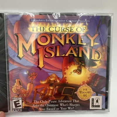 VINTAGE The Curse Of Monkey Island Lucas Arts PC CD-ROM 1997 Pirates - Image 1 of 4