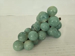 MCM Italian Alabaster Grapes Stone Fruit Aqua Green 9" FREE SHIPPING - Picture 1 of 6