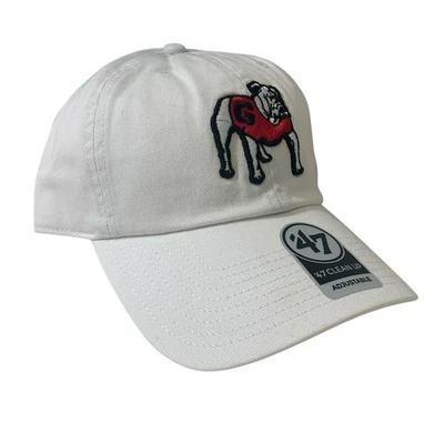 '47 Brand Georgia Bulldogs UGA White Cleanup Adjustable Hat Cap OSFM - Image 1 of 4