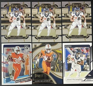 Lote de 6 tarjetas de fútbol americano Jaleel McLaughlin Denver Broncos novato RC óptica y más - Imagen 1 de 6