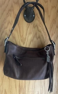Vintage Coach Handtasche Tasche Schulter braun Leder Legacy Hobo Quaste Reißverschluss 1417 - Bild 1 von 20