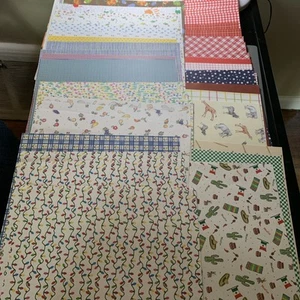 12x12 Scrapbook Paper Mixed Lot 50 Pages - Picture 1 of 9