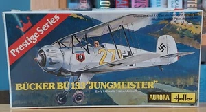 Aurora Heller 1:72 Bucker Bu133 Jungmeister Vintage Kit No. 6612, Sealed - Picture 1 of 4