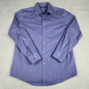 Theory Dress Shirt Mens 16/32 Blue Striped Long Sleeve Button Up Casual Business - Picture 1 of 7