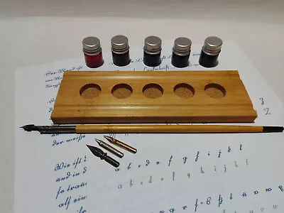 Schreibfeder Set  5 Tinten Kalligraphie - Bild 1 von 2