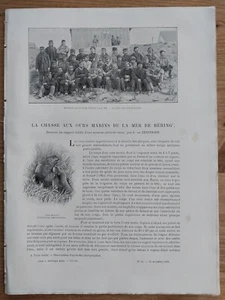 La chasse aux ours marins en mer de Béring Russie Alaska Le Tour du Monde 1899 - Picture 1 of 7