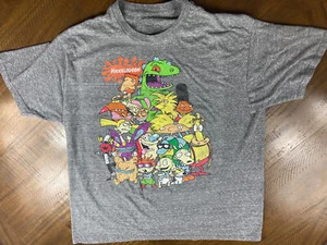Rugrats Nickelodeon 90’s Retro T-Shirt Gray Cotton 2017 Print Size XL - Picture 1 of 4