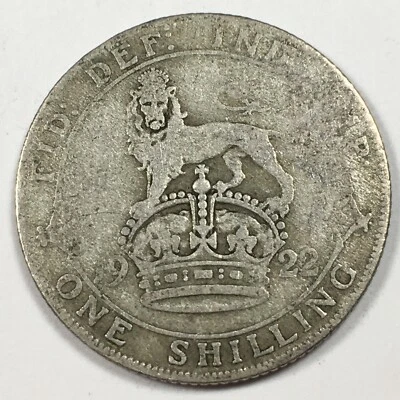 1922 United Kingdom 1 Shilling - George V - Good (G) KM#816a - 50% Silver - 4579 - Image 1 of 3