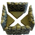 NEW  In Box Dwarven Forge Resin Set of 4 Diagonal Wall Tiles No Bowties DWA-J