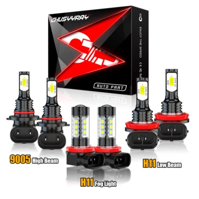 For Lincoln MKX 2007 2008-2010 -6X LED Headlight Hi/Lo Beam Fog Light bulbs kit - Image 1 of 4