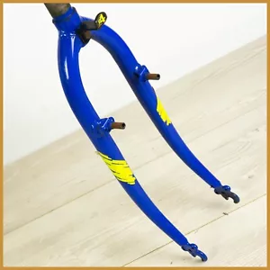 ATALA VINTAGE MTB STEEL FORK 1" MOUNTAIN BIKE 26" 559 THREADED OLD BICYCLE blue - Picture 1 of 8