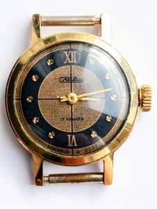 Orologio Donna Vintage Slava Meccanico Sovietico Placcato Oro Made in URSS Anni 70 - Foto 1 di 13
