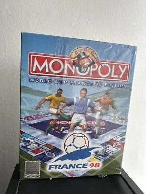 Hasbro MONOPOLY World Cup France 98 Edition UK Windows 95 Big Box PC Game SEALED - Image 1 of 3