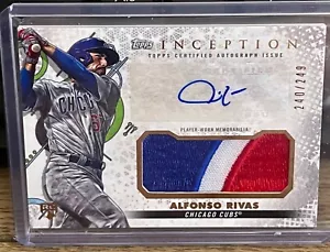 Topps Inception 2022 Alfonso Rivas 3 Color Patch Auto /249 - Picture 1 of 3