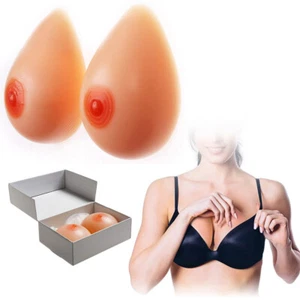 Silicone Breast Forms Crossdresser Self adhesive Transgender Fake Boobs 1 Pair - Picture 1 of 8