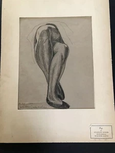 Stanley Huber Holz, Beine, Fine Art, Sammlerstück antik anthrazit, 1929 - Bild 1 von 4