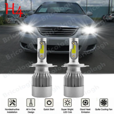 For Kia Spectra 2007-2009 2pc  H4 9003 LED Headlight High/Low Beam Bulbs 6000K - Image 1 of 4