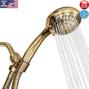 Luxury Spa Handheld Shower Head 6 Spray Settings Long Hose Easy Installation New - Picture 1 of 7