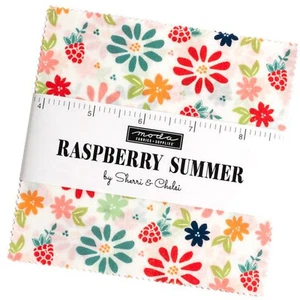 Raspberry Summer Moda Charm Pack 42 100% Cotton 5" Precut Fabric Squares - Picture 1 of 6