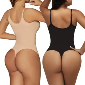 Bodysuit for Women Tummy Control Shapewear Seamless Sculpting Thong Body Shaper - Picture 1 of 24