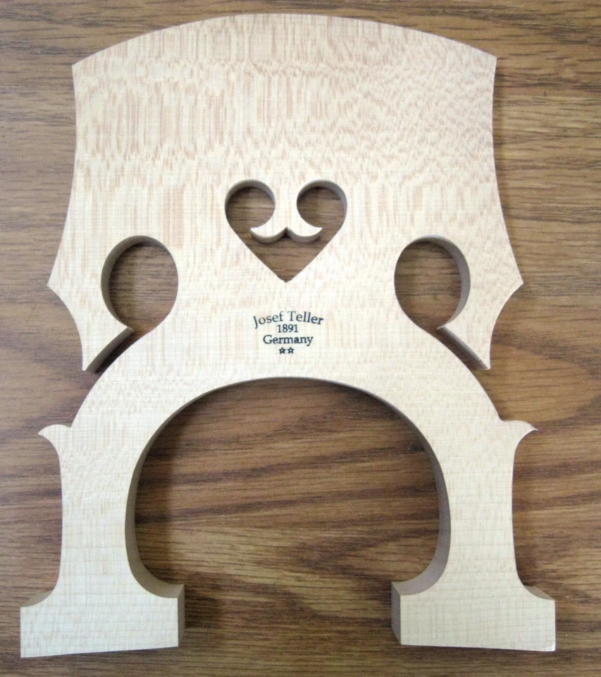 Upright Bass Bridge -Joseph Teller German Bridge  Maple 3/4 - 2 Star - NEW - Image 1 of 1