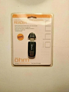 Lector multitarjeta OHM USB 2.0 compacto SDHC CSC-400 ~ nuevo y sellado - Imagen 1 de 2