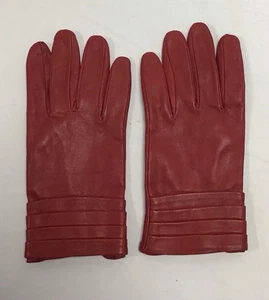 Vintage/edle rot gefütterte rote Leder Echo Handschuhe - GR XL 90er ❤️ - Bild 1 von 4