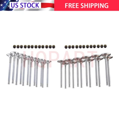 12x Intake &12x Exhaust Valves Set Fit VW Audi A4 S4 S5 A6 A7 A8 Q5 Q7 3.0 US - Imagem 1 de 4