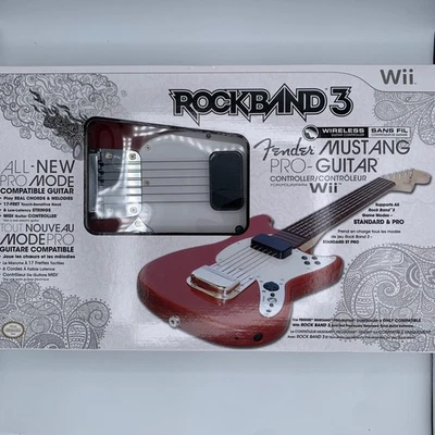 Rockband 3 Fender Mustang Pro Guitar Nintendo Wii: NEW / UNUSED / EXCELLENT COND - Image 1 of 3