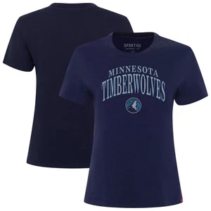 Damen T-Shirt Sportiqe Navy Minnesota Timberwolves Arcadia Boxy - Bild 1 von 3