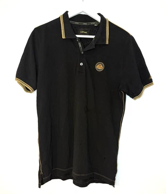 Lotus Cars black gold trim polo shirt size M motorsport classic - Image 1 of 4