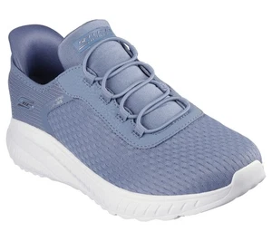 Skechers Bobs Squad Chaos In Farbe Damen Blau Slip Ins Freizeit Sneaker - Bild 1 von 5