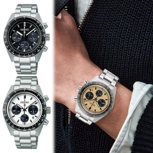 Nuovo Orologio Seiko Prospex Speedtimer Quadrante Bianco Bracciale Acciaio Inox SSC813 - Foto 1 di 14
