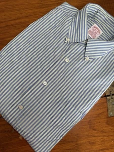 Camisa Brooks Brothers Para Hombres Abotonada Rayas Manga Larga 15.5-3 Algodón - Imagen 1 de 4