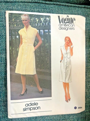 FREE SHIP! 2684 Vogue American Designers adele simpson Patterns Sz 10 - Image 1 of 2
