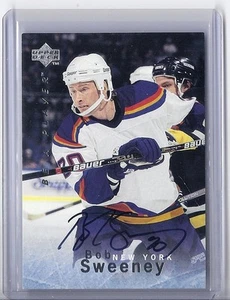1995-96 UPPER DECK BE A PLAYER BOB SWEENEY AUTO BAP UD SIGNATURE ISLANDERS - Picture 1 of 1