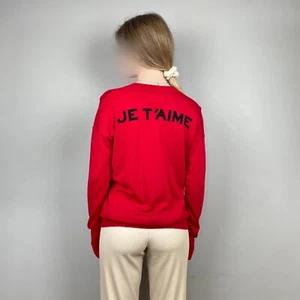 Zadig & Voltaire "Je T’aime" roter Damenpullover aus Merinowolle - Größe S - Bild 1 von 10