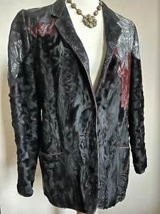 ROBERTO CAVALLI made in ITALY 1980s goth Stevie Nicks jacket ON SALE NOW - Picture 1 of 5