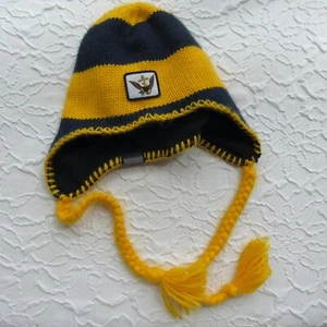 Columbia Knit Cap Thermal Lined American Eagle Logo One SizeOrange Navy Blue - Picture 1 of 10