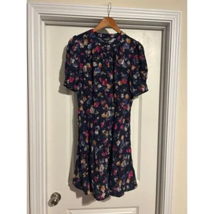 Lauren Ralph Lauren Beautiful 100% Viscose Navy and Floral Dress, 2 - Picture 1 of 10