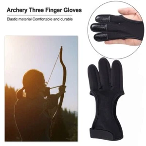 Guard Protector Recurve Bow 3 Fingers Protective Gloves Archery Finger Guard - Picture 1 of 12