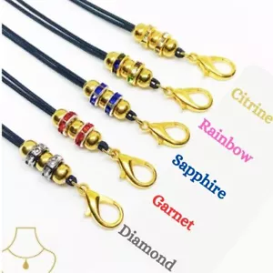 Geburtsstein Halskette Gebet Haken Anhänger Thai Talisman Gold Geschenk kostenlose Größe - Bild 1 von 103