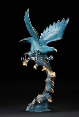 20'' бронзовая медная латунь тонкая резьба расправить крылья орла ястреба - Изображение 1 из 4