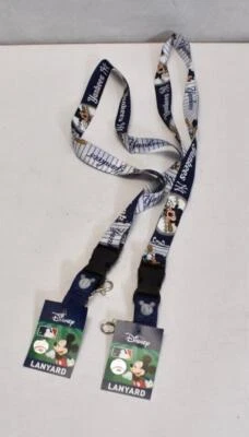 New York Yankees Disney Mickey Lanyard Clip Neck Strap Buckle Keychain Lot Of 2 - Image 1 of 4