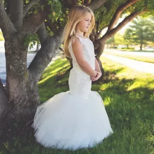 Flower Girls Dresses for Party Flower Girl Dress Bridesmaid The little mermaid - Picture 1 of 6