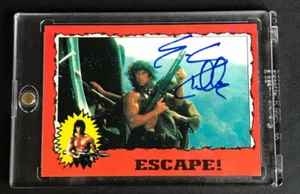 SYLVESTER STALLONE TOPPS 75TH ANNIVERSARY RAMBO CARD 1/1 AUTO SIGNED ROCKY LOOK - Picture 1 of 11