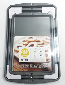 Wilton Bake It Better Steel Non-Stick Sheet Baking Pan Set for Kitchen 3-Piece - Picture 1 of 7